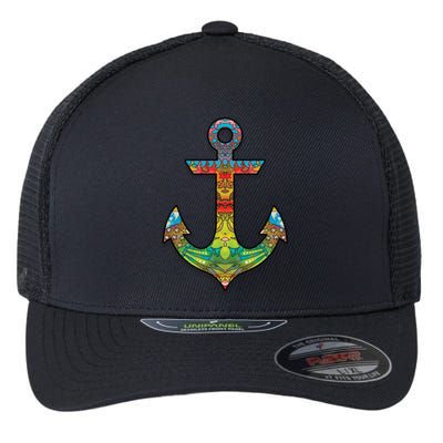 Colorful Anchor Flexfit Unipanel Trucker Cap