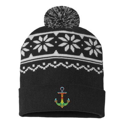 Colorful Anchor USA-Made Snowflake Beanie