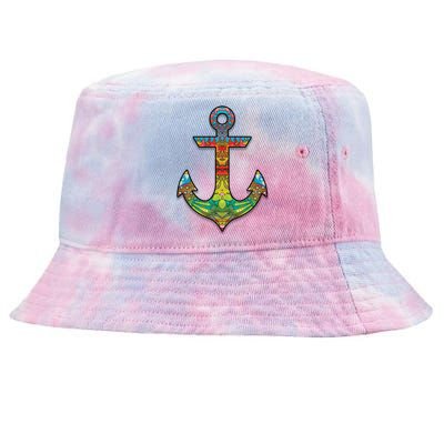 Colorful Anchor Tie-Dyed Bucket Hat