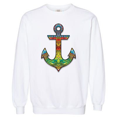 Colorful Anchor Garment-Dyed Sweatshirt