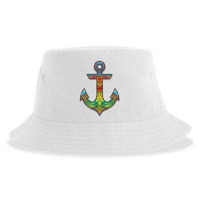 Colorful Anchor Sustainable Bucket Hat