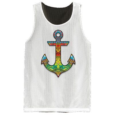 Colorful Anchor Mesh Reversible Basketball Jersey Tank