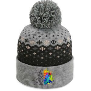 Colorful Art and Science Of The Brain The Baniff Cuffed Pom Beanie