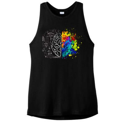 Colorful Art and Science Of The Brain Ladies PosiCharge Tri-Blend Wicking Tank