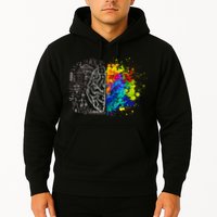 Colorful Art and Science Of The Brain Hoodie