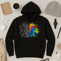 Colorful Art and Science Of The Brain Hoodie