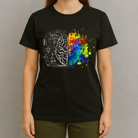 Colorful Art and Science Of The Brain T-Shirt