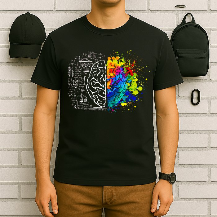 Colorful Art and Science Of The Brain T-Shirt