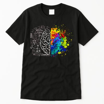 Colorful Art and Science Of The Brain Tall T-Shirt