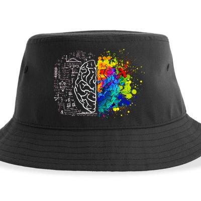 Colorful Art and Science Of The Brain Sustainable Bucket Hat