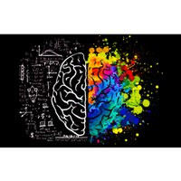 Colorful Art and Science Of The Brain Bumper Sticker