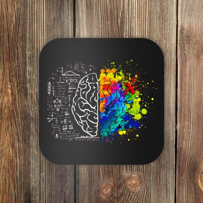 Colorful Art and Science Of The Brain Coaster