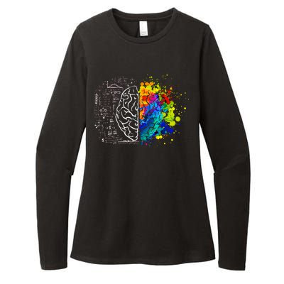 Colorful Art and Science Of The Brain Womens CVC Long Sleeve Shirt