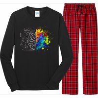 Colorful Art and Science Of The Brain Long Sleeve Pajama Set