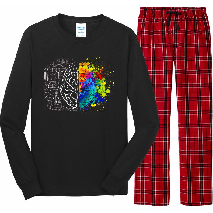 Colorful Art and Science Of The Brain Long Sleeve Pajama Set