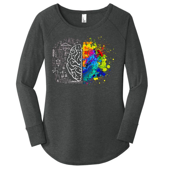 Colorful Art and Science Of The Brain Women's Perfect Tri Tunic Long Sleeve Shirt