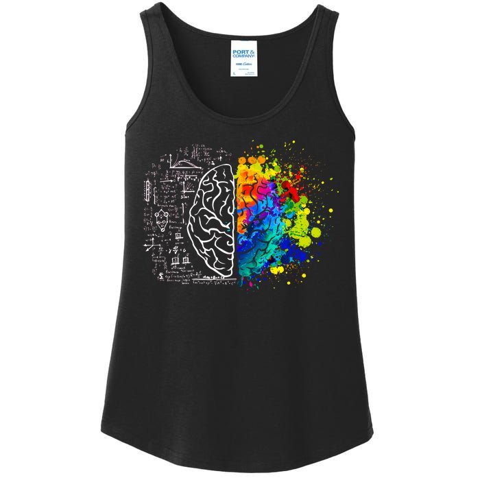 Colorful Art and Science Of The Brain Ladies Essential Tank