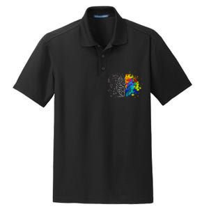 Colorful Art and Science Of The Brain Dry Zone Grid Polo