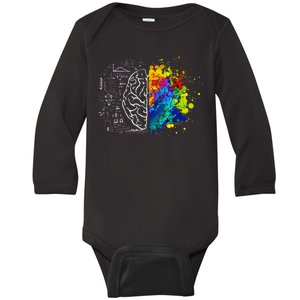 Colorful Art and Science Of The Brain Baby Long Sleeve Bodysuit