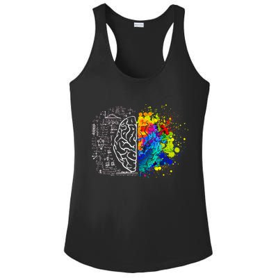 Colorful Art and Science Of The Brain Ladies PosiCharge Competitor Racerback Tank