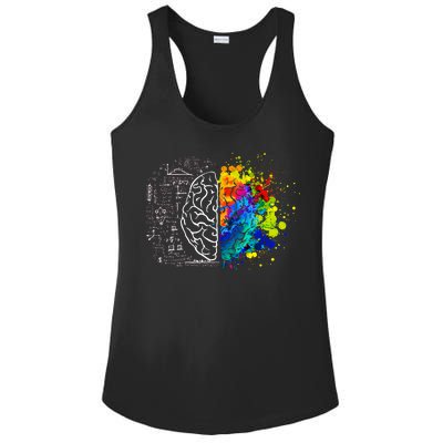 Colorful Art and Science Of The Brain Ladies PosiCharge Competitor Racerback Tank