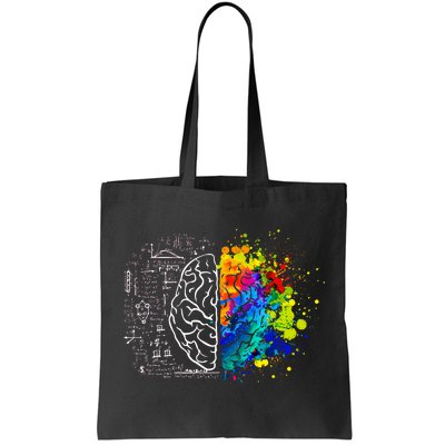 Colorful Art and Science Of The Brain Tote Bag