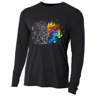 Colorful Art and Science Of The Brain Cooling Performance Long Sleeve Crew