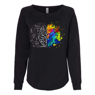 Colorful Art and Science Of The Brain Womens California Wash Sweatshirt