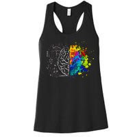 Colorful Art and Science Of The Brain Women's Racerback Tank