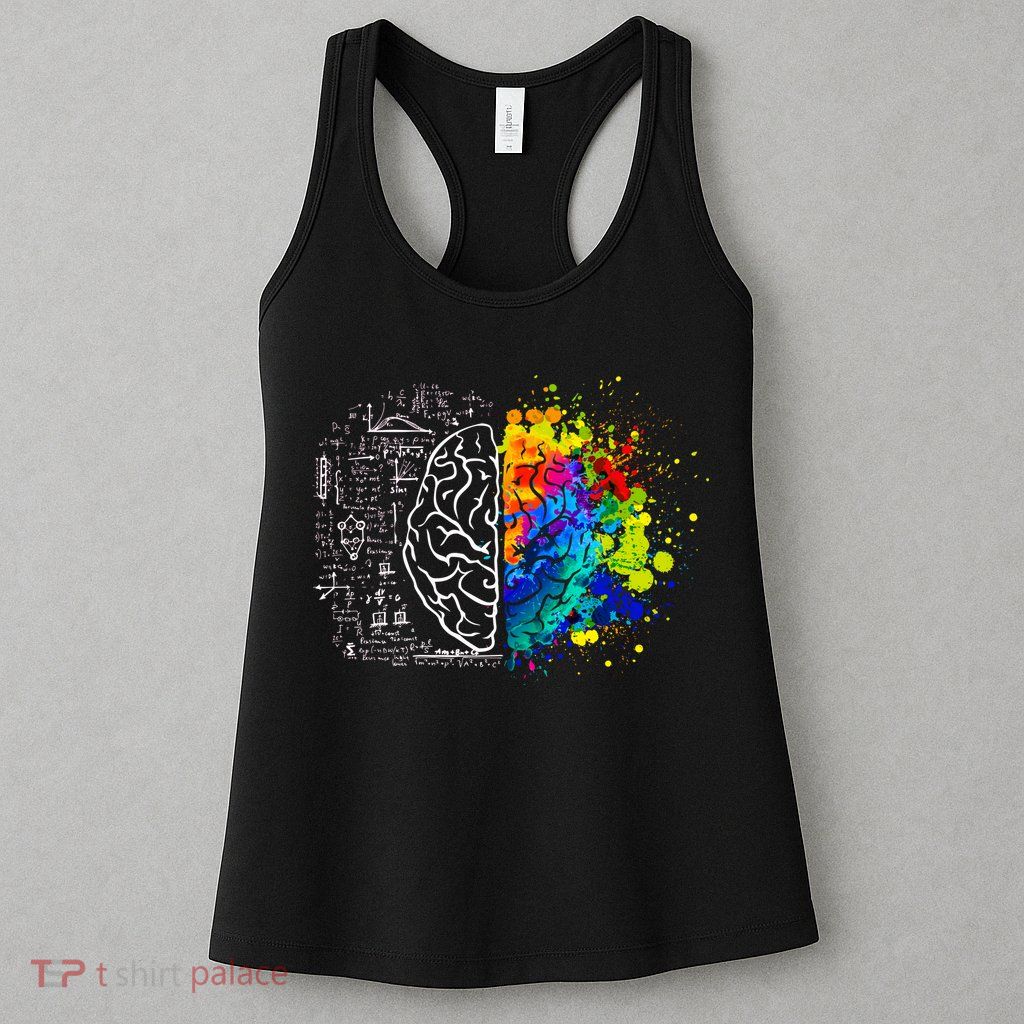 Colorful Art and Science Of The Brain Womens Tank Top
