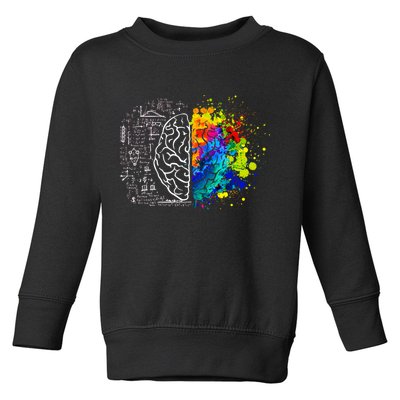 Colorful Art and Science Of The Brain Toddler Sweatshirt