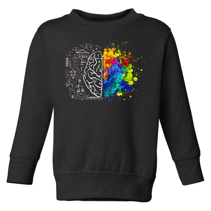 Colorful Art and Science Of The Brain Toddler Sweatshirt