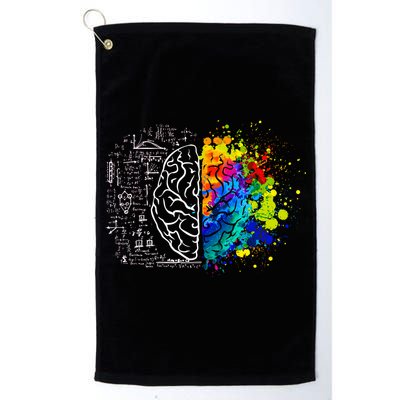 Colorful Art and Science Of The Brain Golf Towel