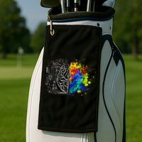 Colorful Art and Science Of The Brain Golf Towel