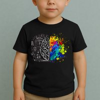 Colorful Art and Science Of The Brain Toddler T-Shirt