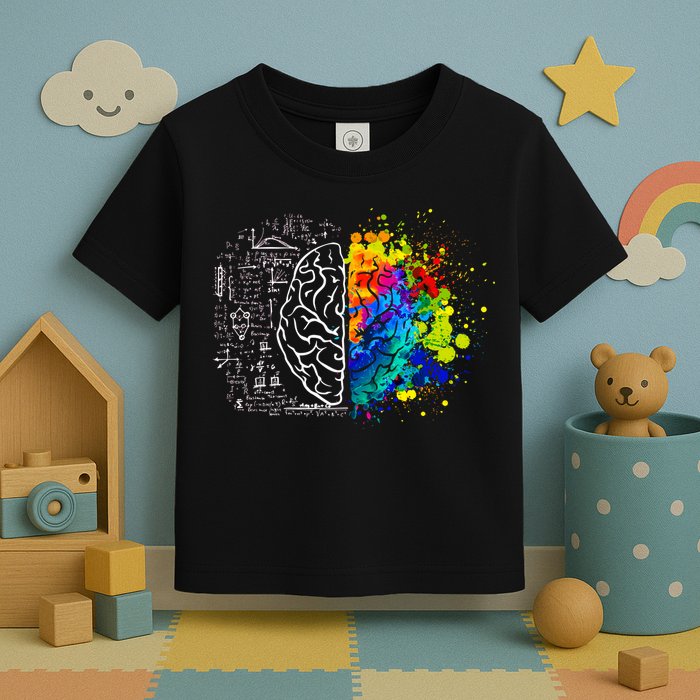 Colorful Art and Science Of The Brain Toddler T-Shirt