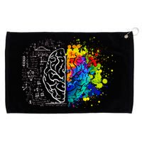 Colorful Art and Science Of The Brain Grommeted Golf Towel