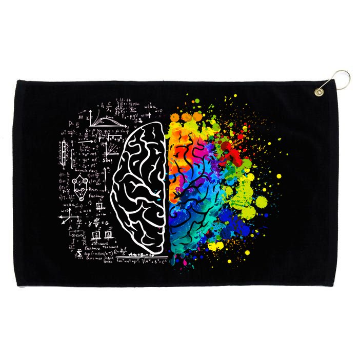 Colorful Art and Science Of The Brain Grommeted Golf Towel