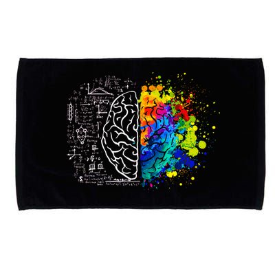 Colorful Art and Science Of The Brain Microfiber Hand Towel