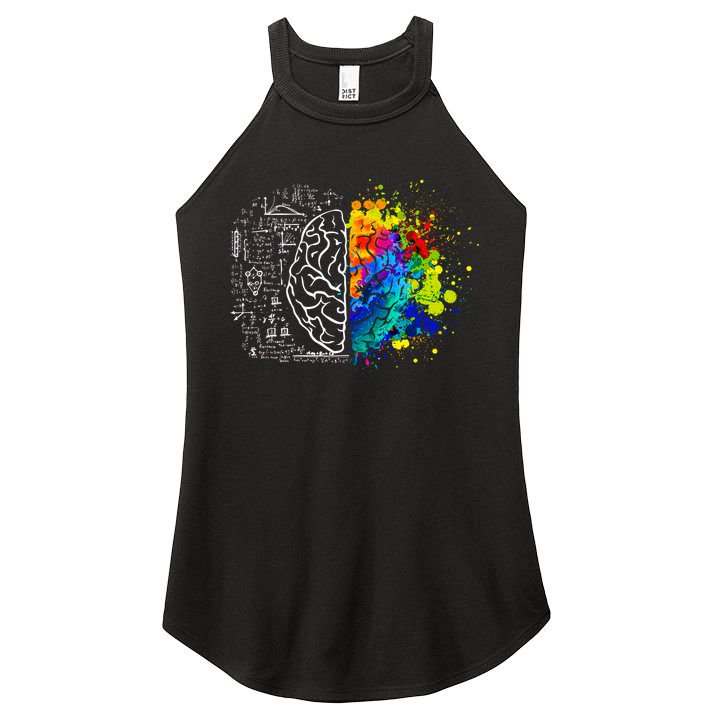 Colorful Art and Science Of The Brain Women's Perfect Tri Rocker Tank