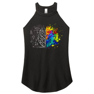 Colorful Art and Science Of The Brain Women's Perfect Tri Rocker Tank