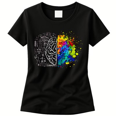 Colorful Art and Science Of The Brain Women's T-Shirt