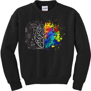 Colorful Art and Science Of The Brain Kids Sweatshirt