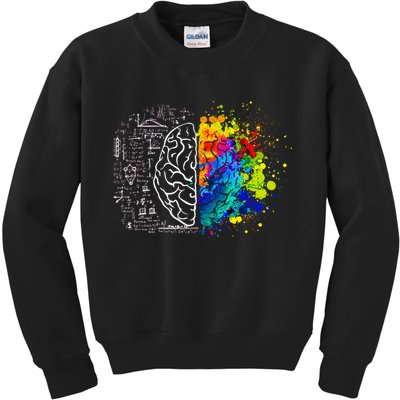Colorful Art and Science Of The Brain Kids Sweatshirt