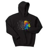 Colorful Art and Science Of The Brain Kids Hoodie