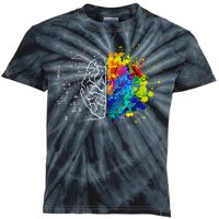 Colorful Art and Science Of The Brain Kids Tie-Dye T-Shirt