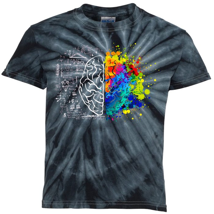 Colorful Art and Science Of The Brain Kids Tie-Dye T-Shirt