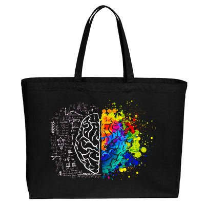 Colorful Art and Science Of The Brain Cotton Canvas Jumbo Tote