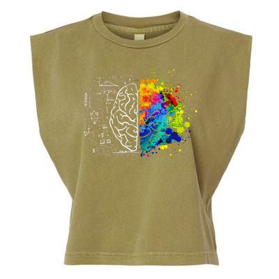 Colorful Art and Science Of The Brain Garment-Dyed Women's Muscle Tee