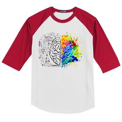 Colorful Art and Science Of The Brain Kids Colorblock Raglan Jersey